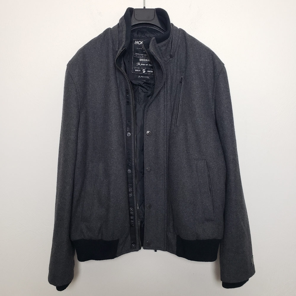 Jack & Jones Men's Wool Bomber Jacket Size XXL
